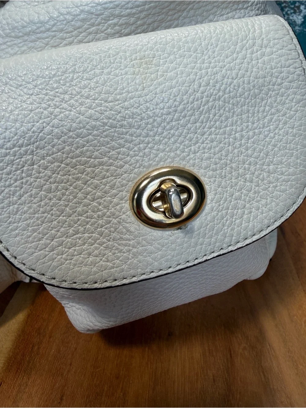 Coach Minimalist 2018 Billie Leather Backpack Chalk White Cream